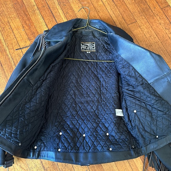 Vintage Open Road Collection Black Leather Jacket, Size Small - Picture 3 of 11